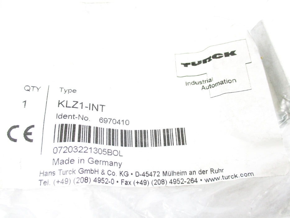 TURCK KLZ1-INT 6970410 NSMP