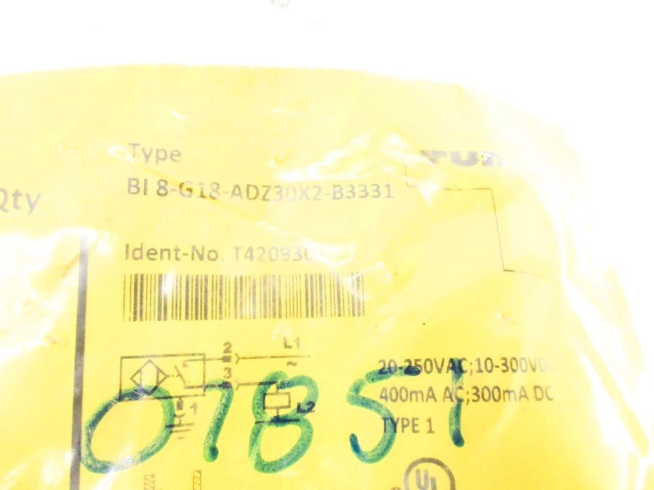 TURCK BI8-G18-ADZ30X2-B3331 T4209301 NSMP