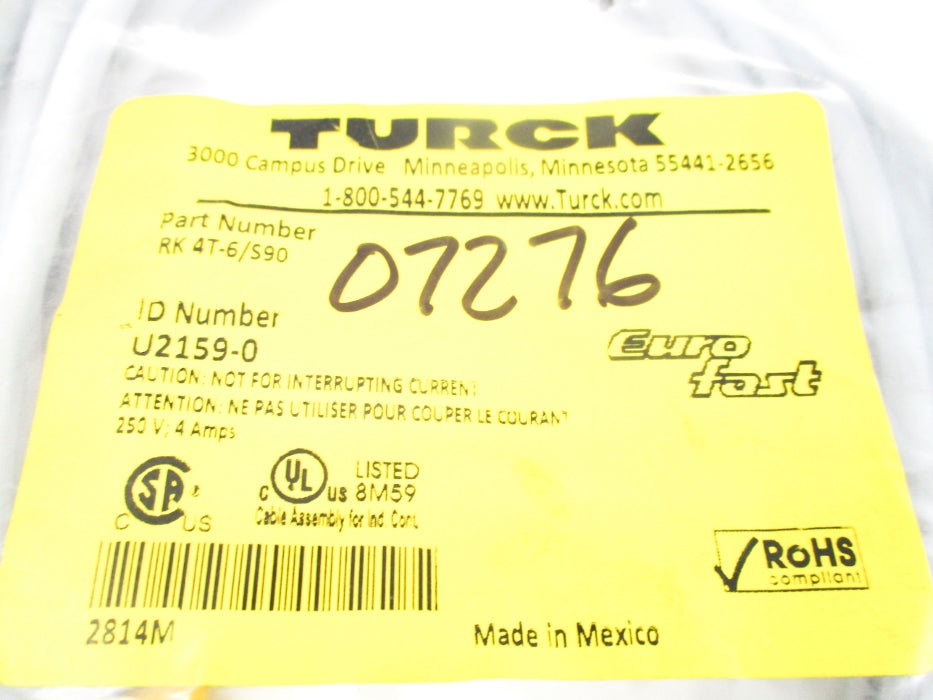 TURCK RK4T-6/S90 U2159-0 NSMP
