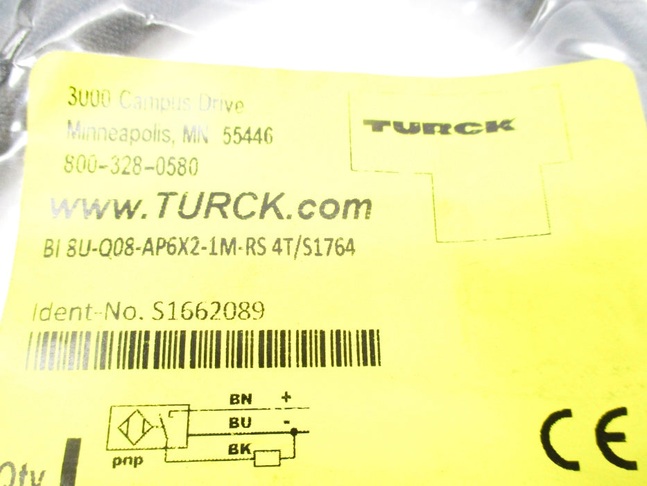 TURCK BI8U-Q08-AP6X2-1M-RS4T/S1764 S1662089 NSMP