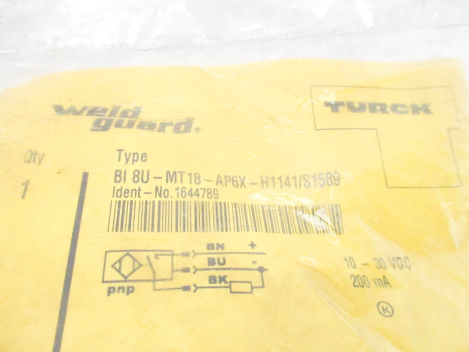 TURCK BI8U-MT18-AP6X-H1141/S1589 1644789 10-30VDC NSMP