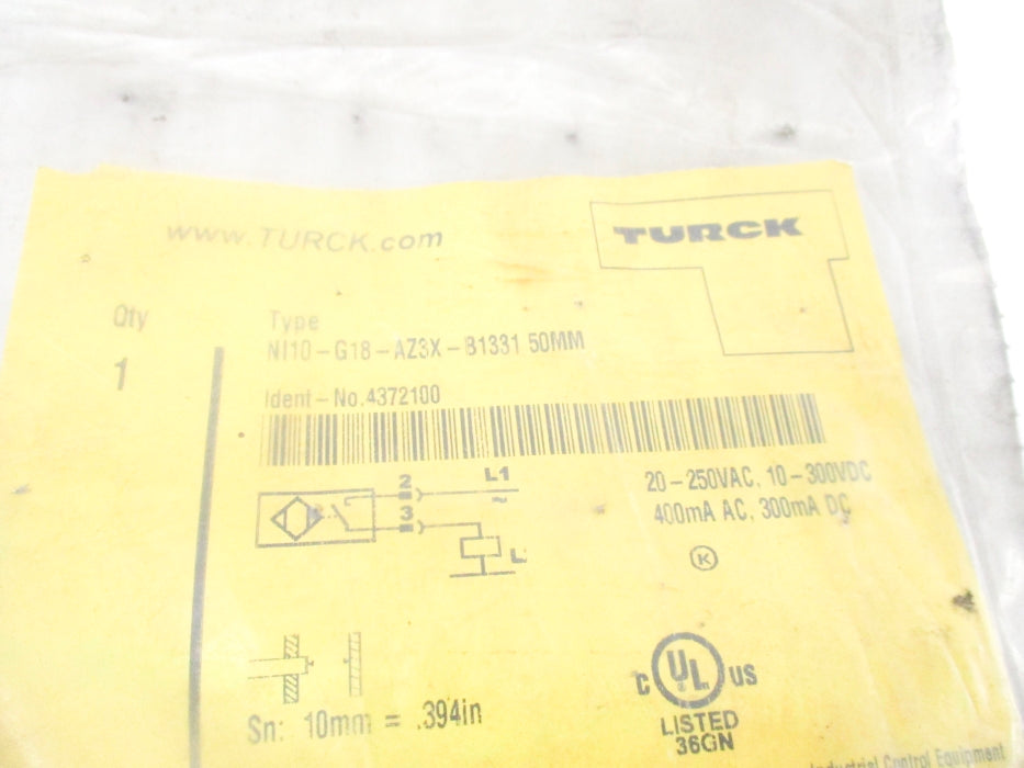 TURCK NI10-G18-AZ3X-8133150MM 4372100 NSMP