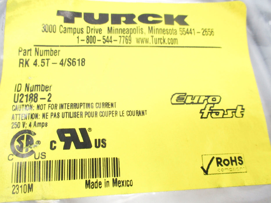 TURCK RK4.5T-4/S618 NSMP