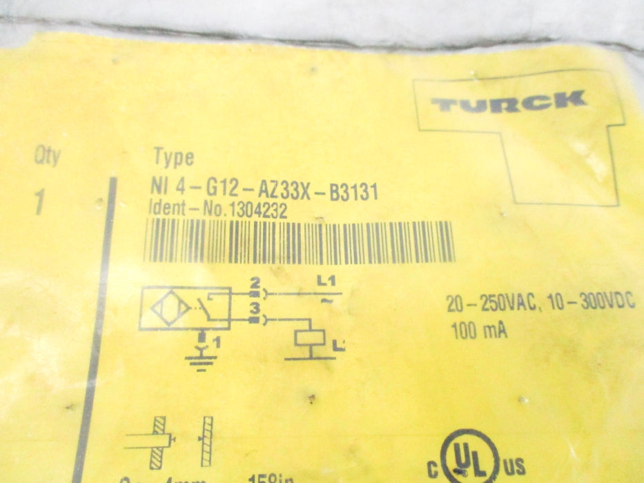 TURCK NI4-G12-AZ33X-B3131 1304232 NSMP