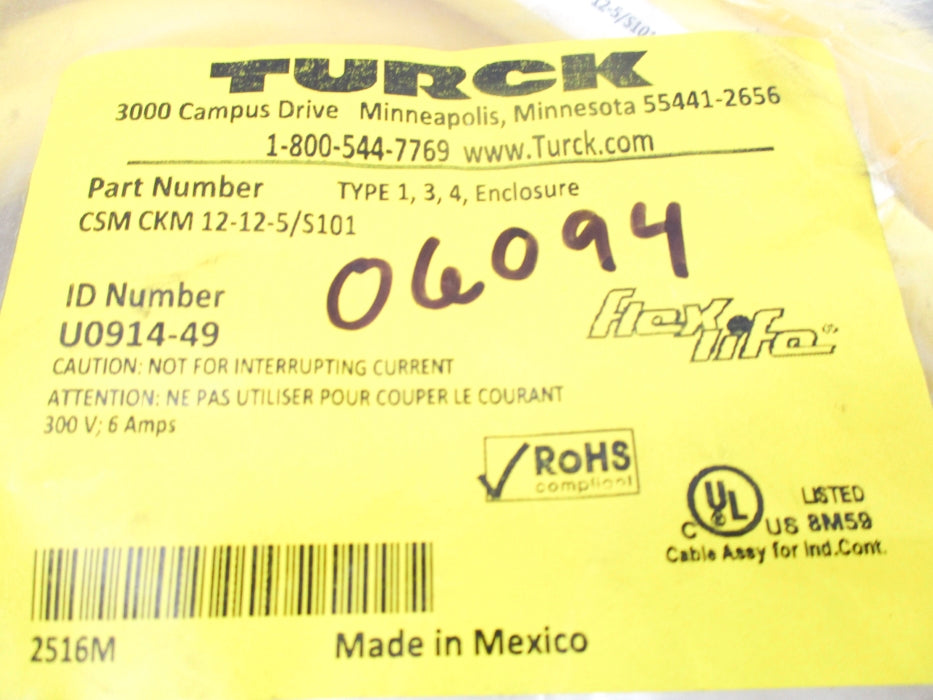 TURCK CSMCKM12-12-5/S101 U0914-49 NSMP