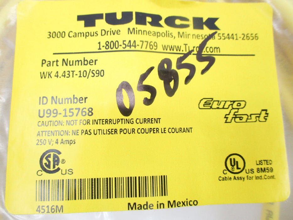 TURCK WK4.43T-10/S90 U99-15768 NSMP