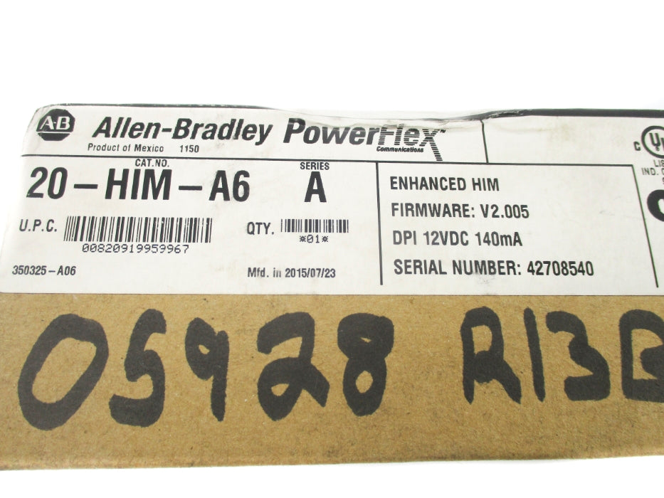 ALLEN BRADLEY 20-HIM-A6 SER. A F/W 2.005 DATE: 2015 NSFS