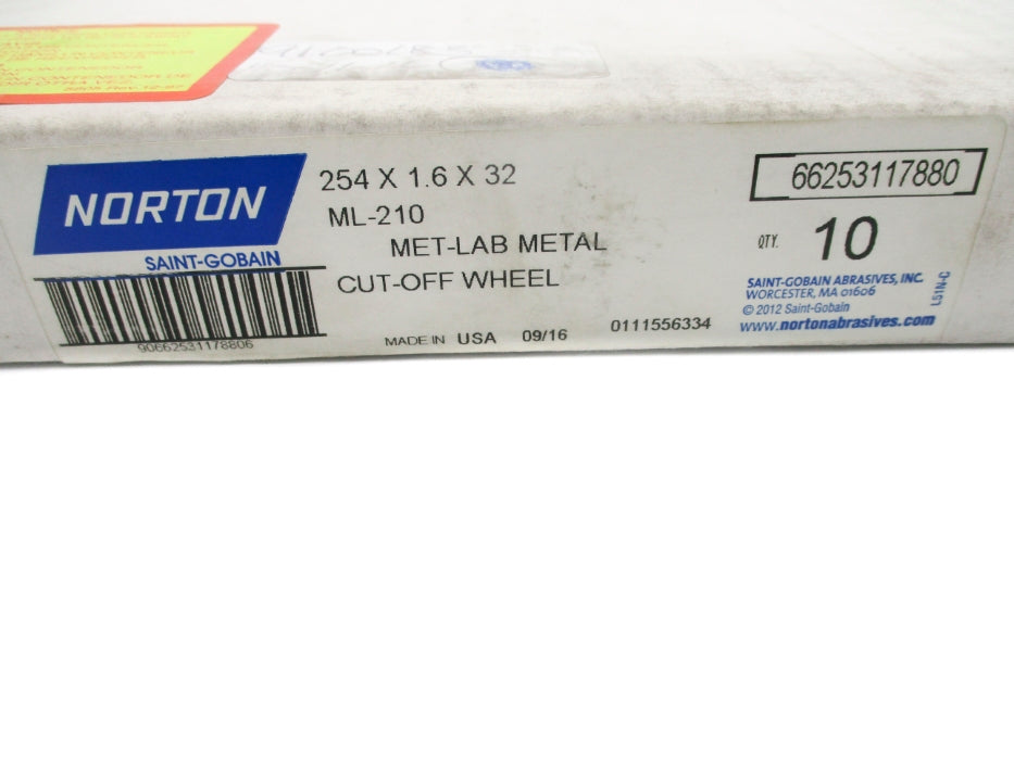 NORTON 66253117880 ML-210 (PKG OF 10) NSFS