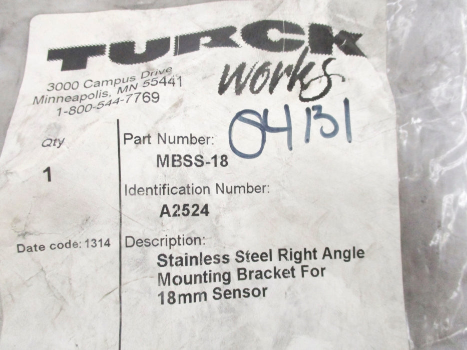 TURCK MBSS-18 A2524 NSMP