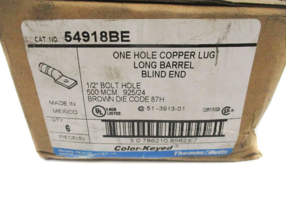 THOMAS&BETTS 54918BE (PKG OF 6) NSMP