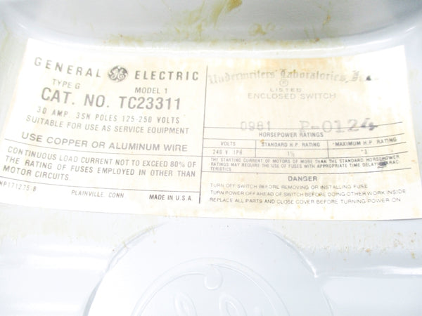 GENERAL ELECTRIC TC23311 NSNP