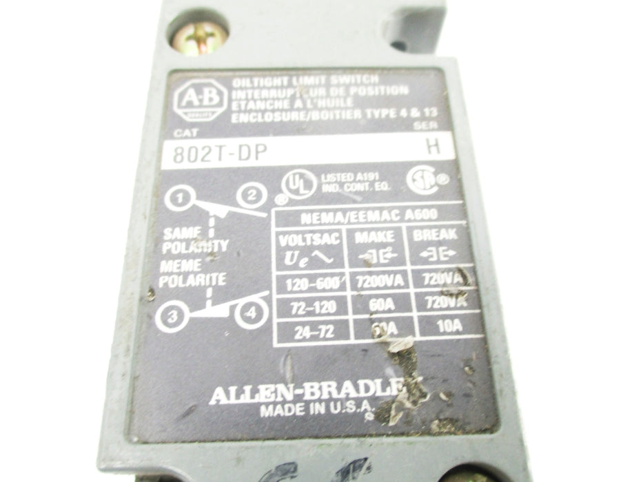 ALLEN BRADLEY 802T-DP SER. H UNMP