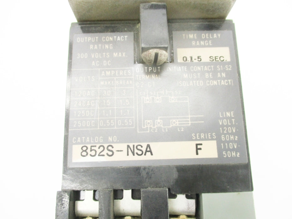 INDUSTRIAL SPARE PART 852S-NSA SER. F 110-120V  0.1-5SEC NSNP