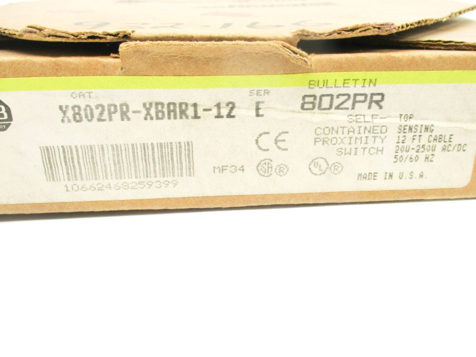 INDUSTRIAL SPARE PART 802PR-XBAR1-12 SER. E 20-250VAC/DC (BR/WH) NSMP