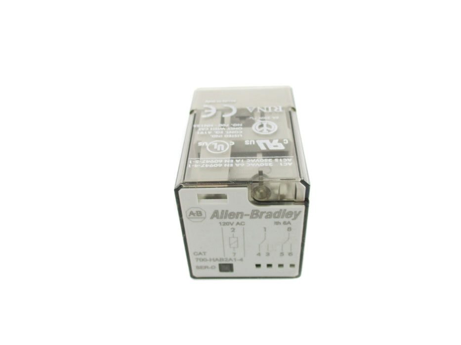 ALLEN BRADLEY 700-HAB2A1-4 SER. D 120VAC 6A UNMP