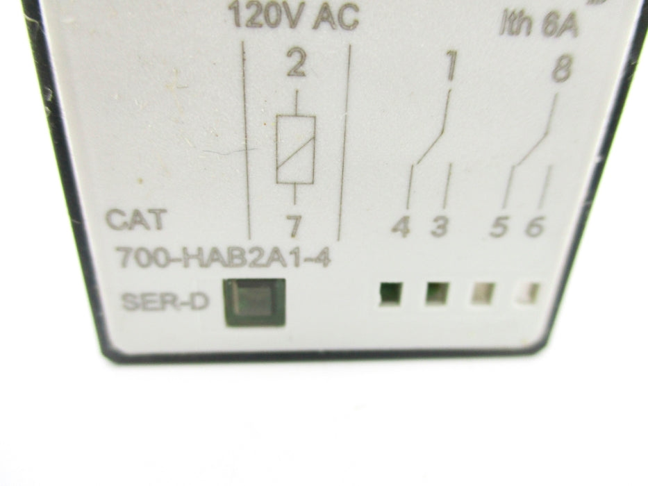 ALLEN BRADLEY 700-HAB2A1-4 SER. D 120VAC 6A UNMP