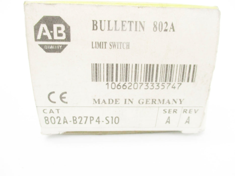 INDUSTRIAL SPARE PART 802A-B27P4-S10 SER. A (BK/YL) NSMP