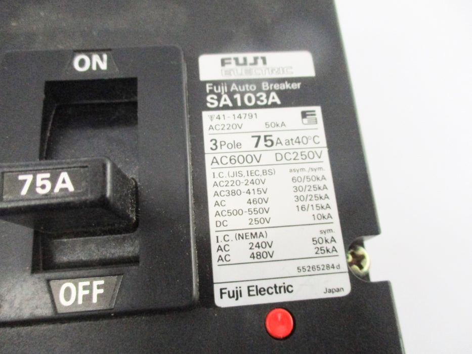 FUJI ELECTRIC SA103A 600VAC 75A NSNP
