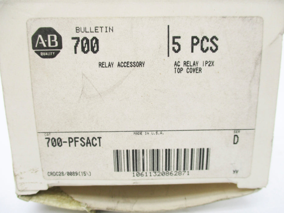 ALLEN BRADLEY 700-PFSACT SER. D (PKG OF 5) (WH) NSMP