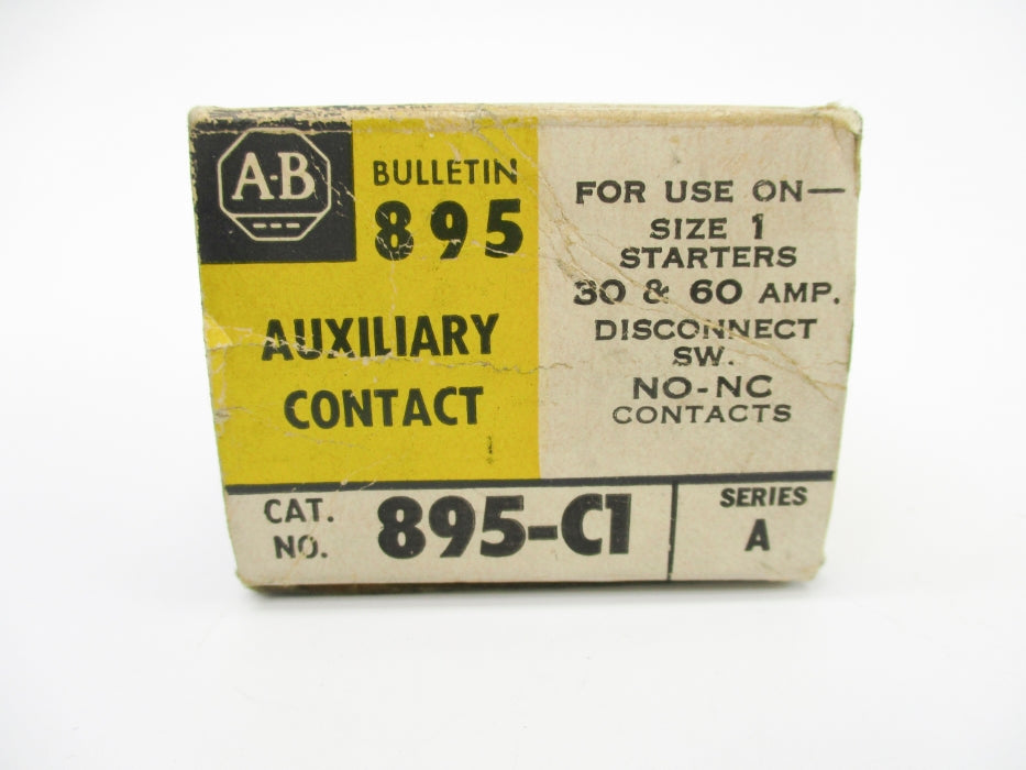 ALLEN BRADLEY 895-C1 SER. A 600VAC 30/60A (BK/YL) NSMP