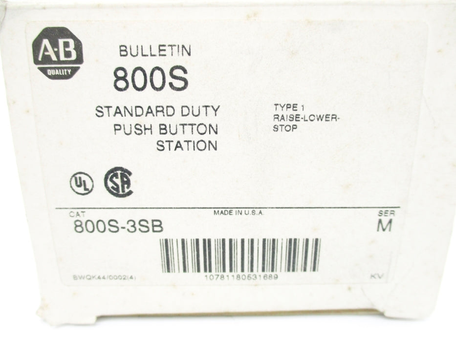 INDUSTRIAL SPARE PART 800S-3SB SER. M (WH) NSMP