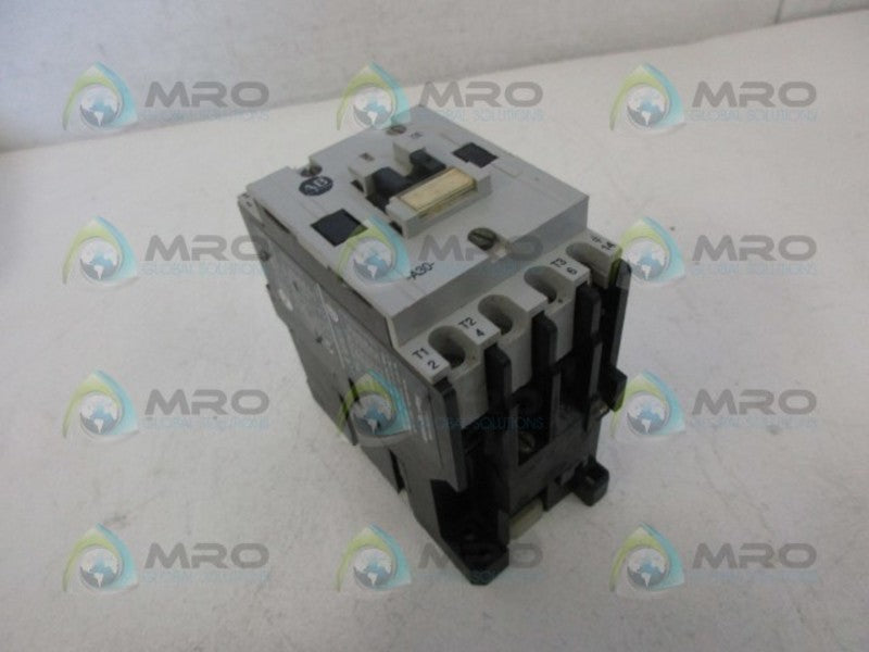 ALLEN BRADLEY 100-A30ND3 SER. B CONTACTOR 110/120V *USED*