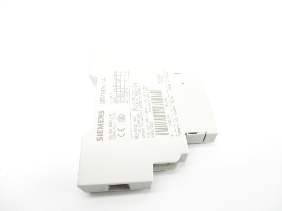 SIEMENS 3RV1901-1A 240V 10A (PKG OF 2) NSMP