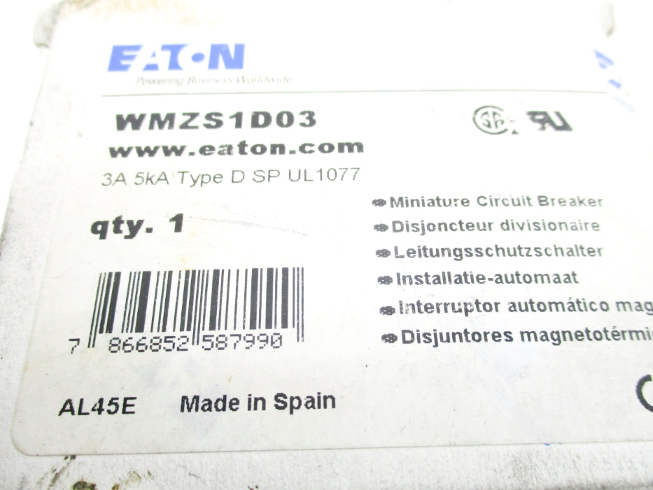 EATON WMZS1D03 230/400V 3A NSMP