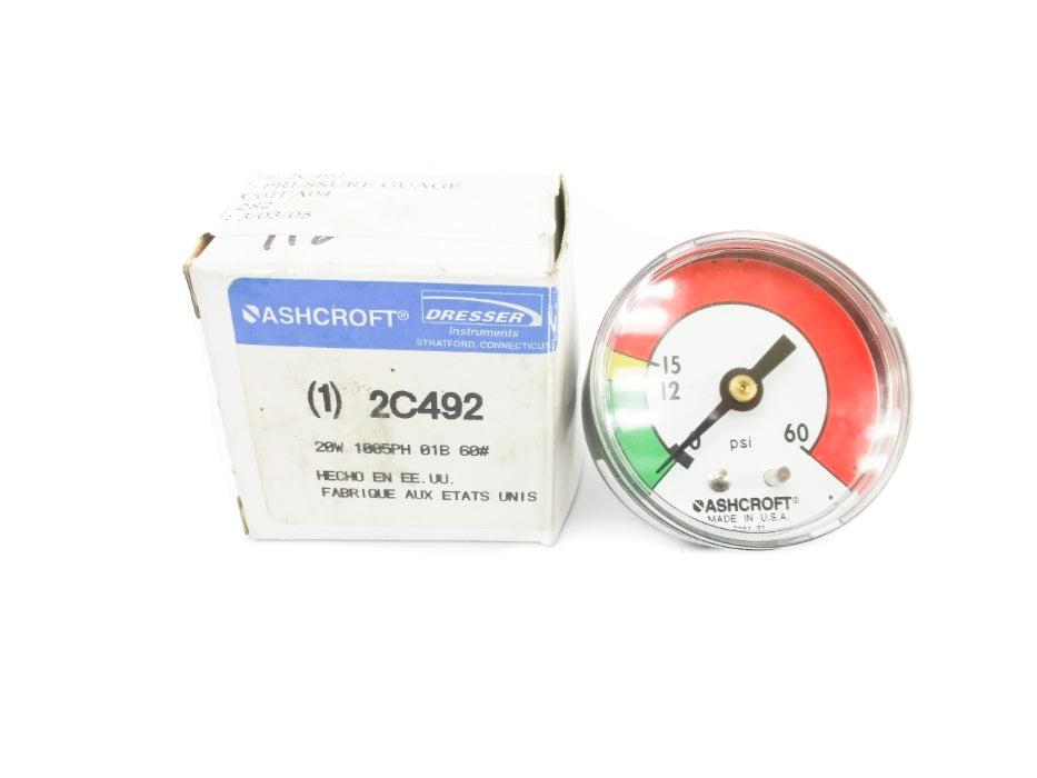 ASHCROFT 20W1005PH01B60# 2C492 0-60PSI NSMP