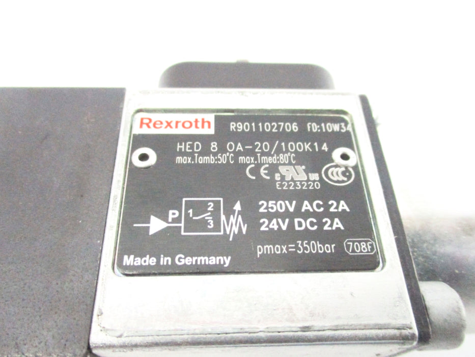 REXROTH R901102706 HED8OA-20/100K14 UNMP