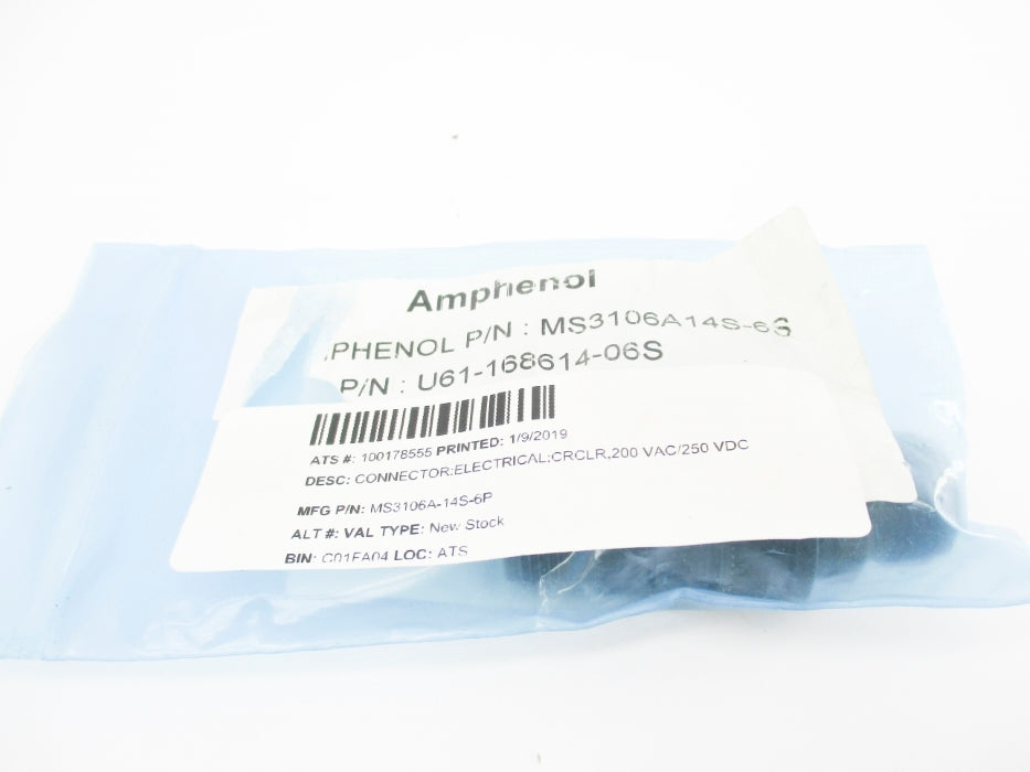 AMPHENOL MS3106A14S-6S U61-168614-06S NSMP