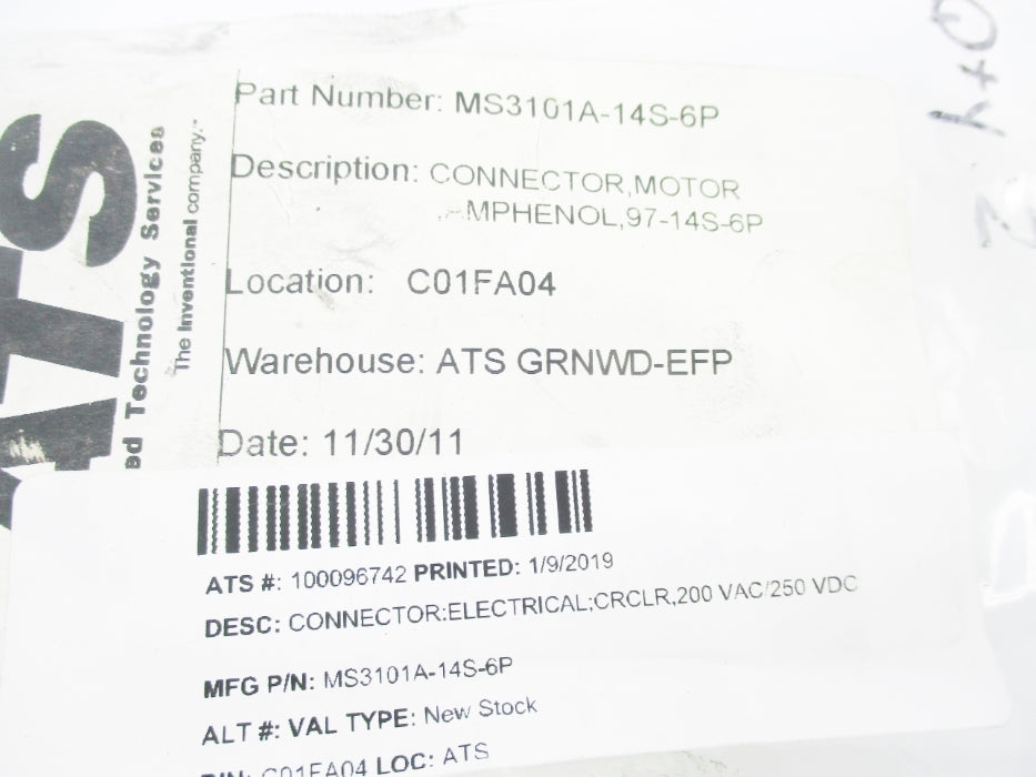 ATS MS3101A-14S-6P NSMP
