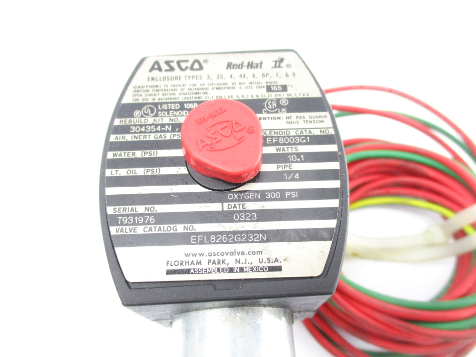 ASCO EFL8262G232N 110-120V 300PSI NSNP