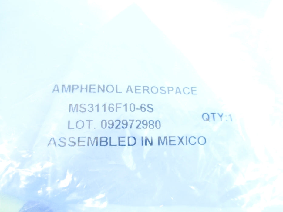 AMPHENOL MS3116F10-6S NSMP