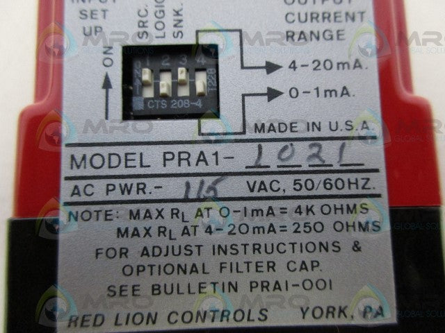 RED LION PRA1-1021 PULSE RATE CONVERTER *NEW IN BOX*