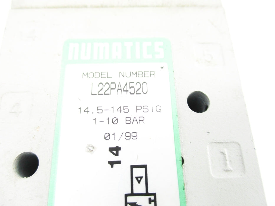 NUMATICS L22PA4520 14.5-145PSIG UNMP
