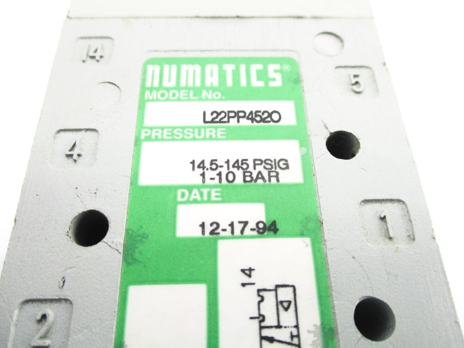 NUMATICS L22PP4520 14.5-145PSIG UNMP