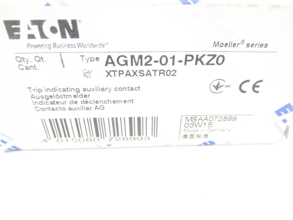 EATON AGM2-01-PKZ0 XTPAXSATR02 NSMP