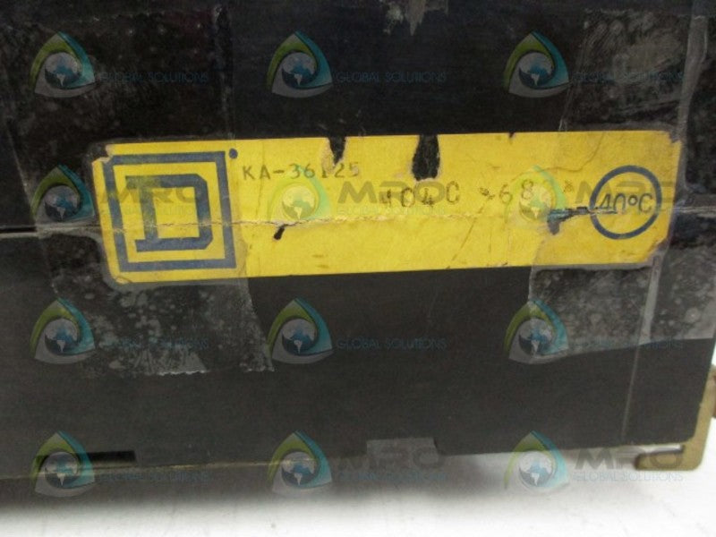 SQUARE D KA36125 CIRCUIT BREAKER 125A *USED*