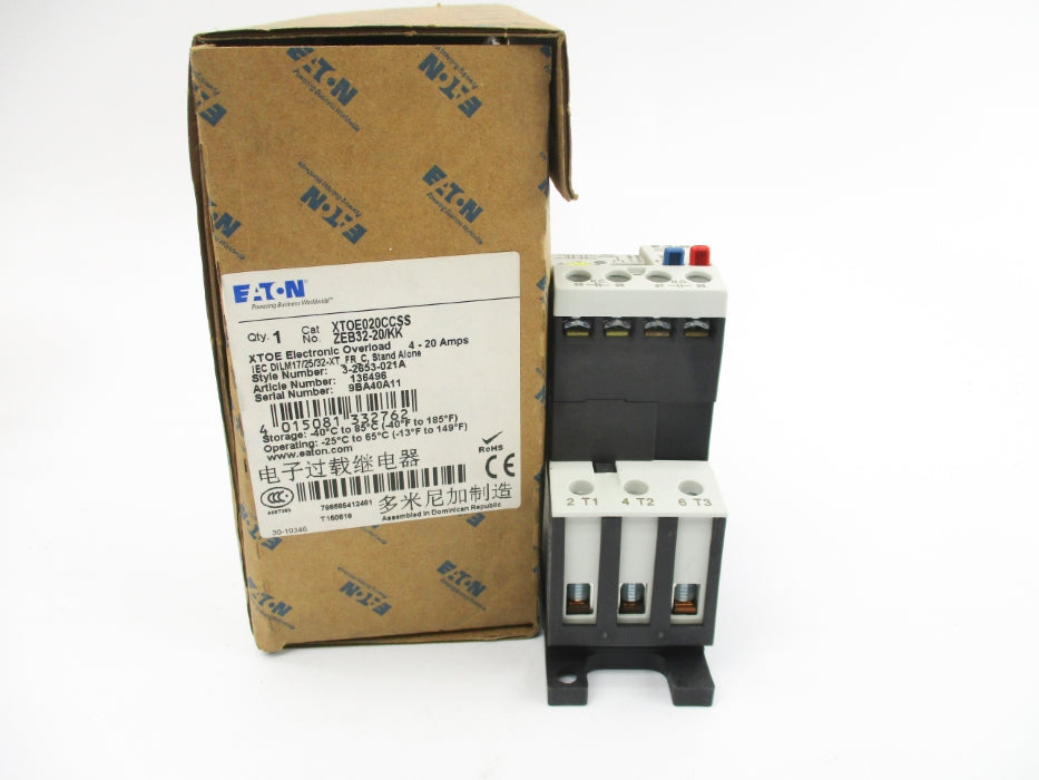 EATON XTOE020CCSS ZEB-20/KK 690V 4-20A NSMP