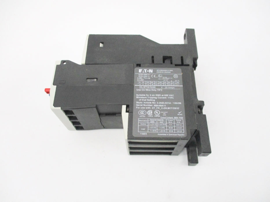 EATON XTOE020CCSS ZEB-20/KK 690V 4-20A NSMP