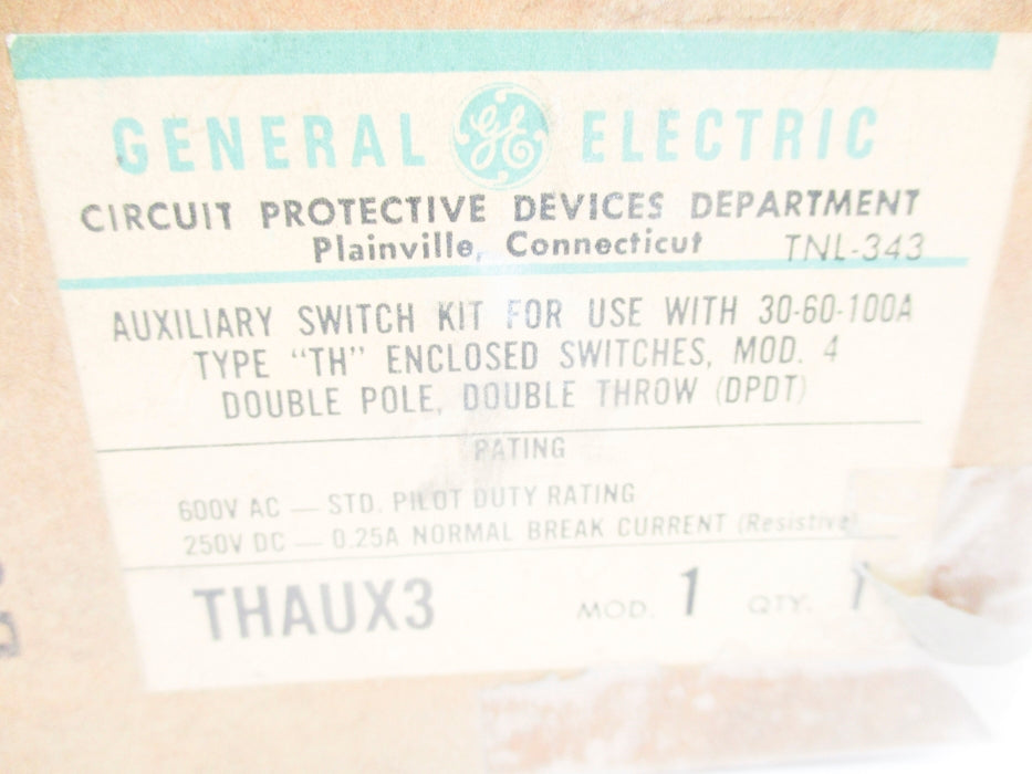 GENERAL ELECTRIC THAUX3 NSMP