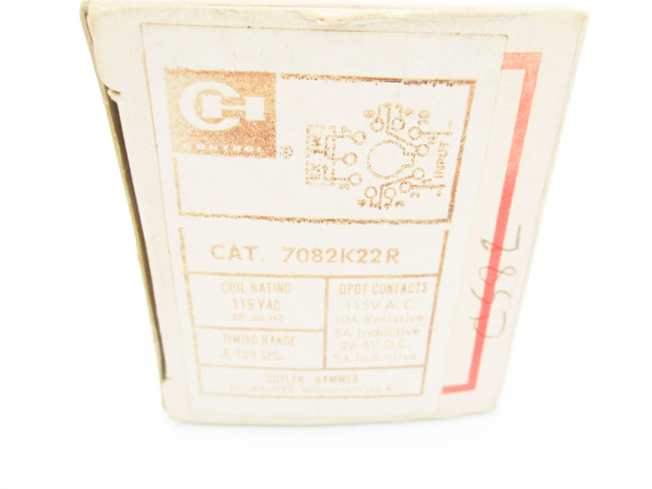CUTLER HAMMER 7082K22R 115VSC 10A 5-120S NSMP