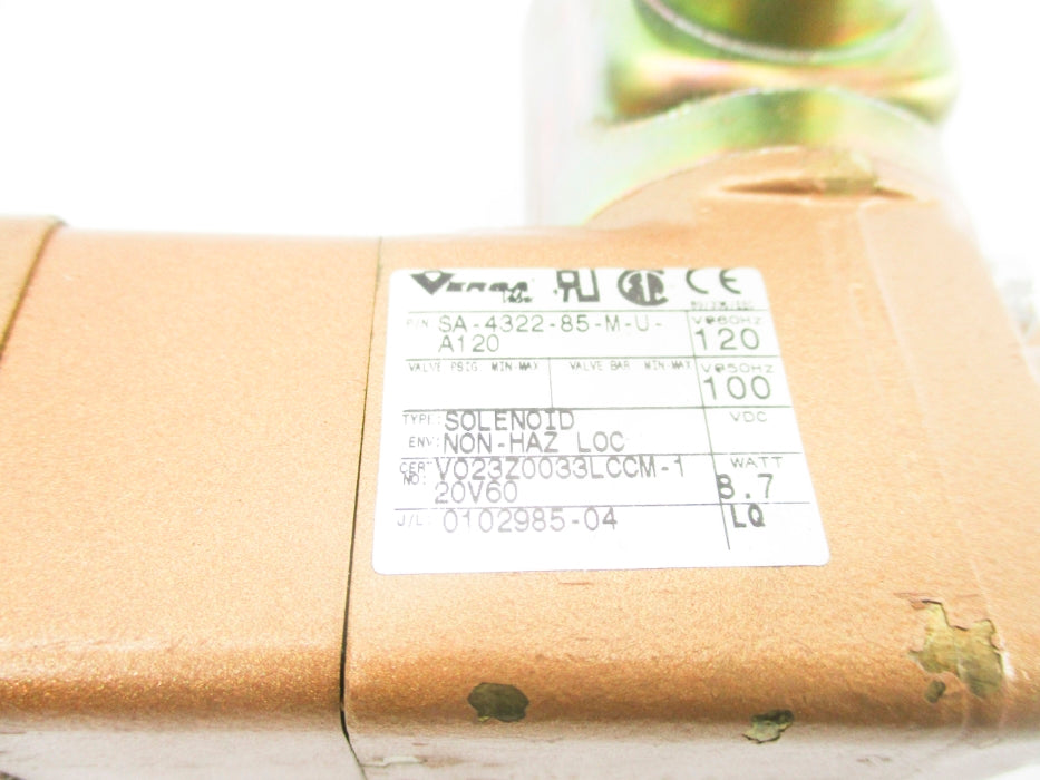 VERSA SA-4322-85-M-U-A120 100-120V UNMP
