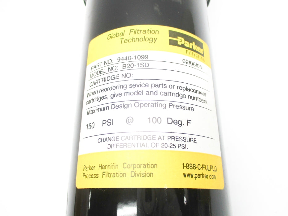 PARKER 9440-1099 B20-1SD 150PSI 100F NSMP