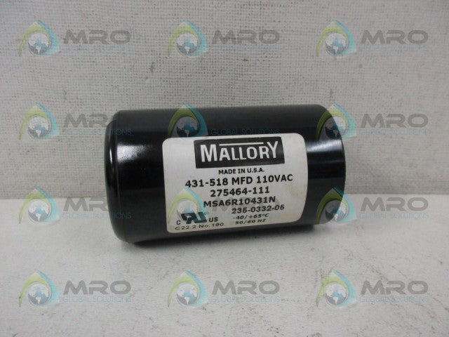 MALLORY MSA6R10431N CAPACITOR *NEW NO BOX*
