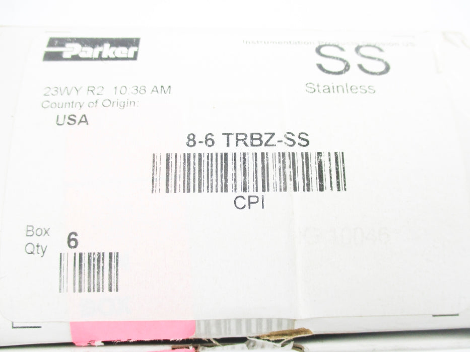 PARKER 8-6TRBZ-SS (PKG OF 6) NSMP