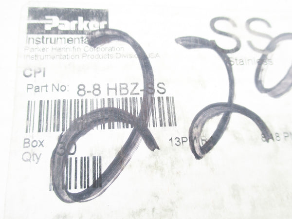 PARKER 8-8HBZ-SS (PKG OF 30) NSMP