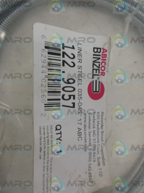 ABLCOR BINZEL 122.9057 STEEL LINER CABLE *NEW IN FACTORY BAG*