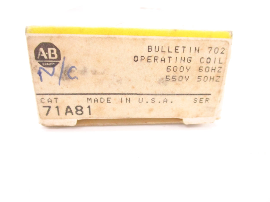 INDUSTRIAL SPARE PART 71A81 (BK/YL) NSMP